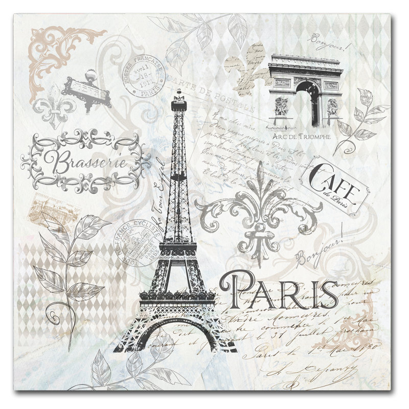 Trademark Art 'Paris' Graphic Art Print on Wrapped Canvas & Reviews